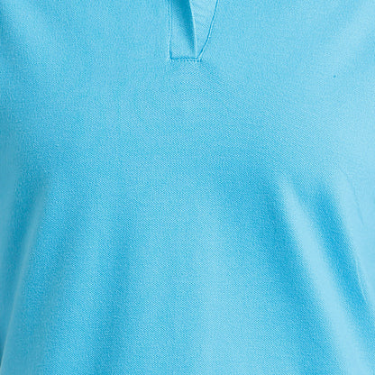 Athlete Womens Classic Polo T-shirt Aqua Blue